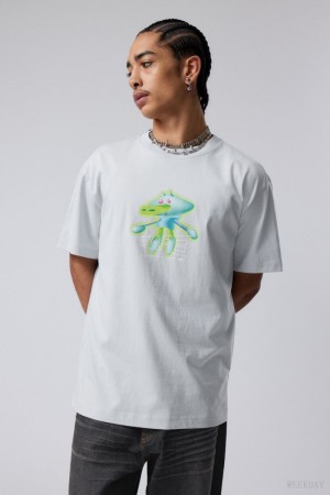 Techno Guy Weekday Oversized Graphic Printed T-shirt | MIJC5364