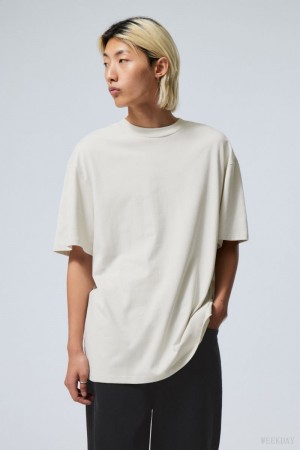 White Weekday Great Heavyweight T-shirt | UGYF0779