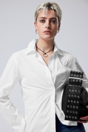 White Weekday June Fitted Shirt | WUDD8003