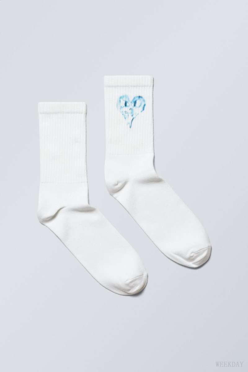 Angry Heart Weekday Graphic Sport Sock | ARFG2684