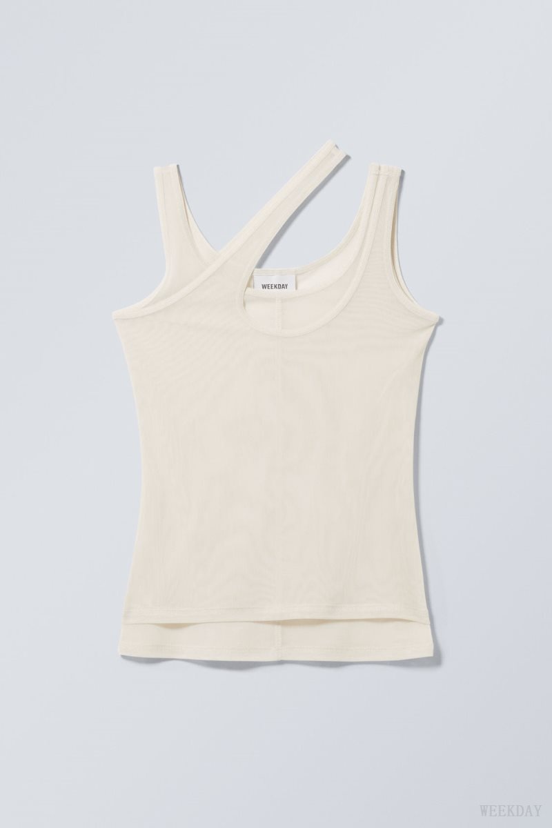 Beige Weekday Double Layer Tank | BHDI6647