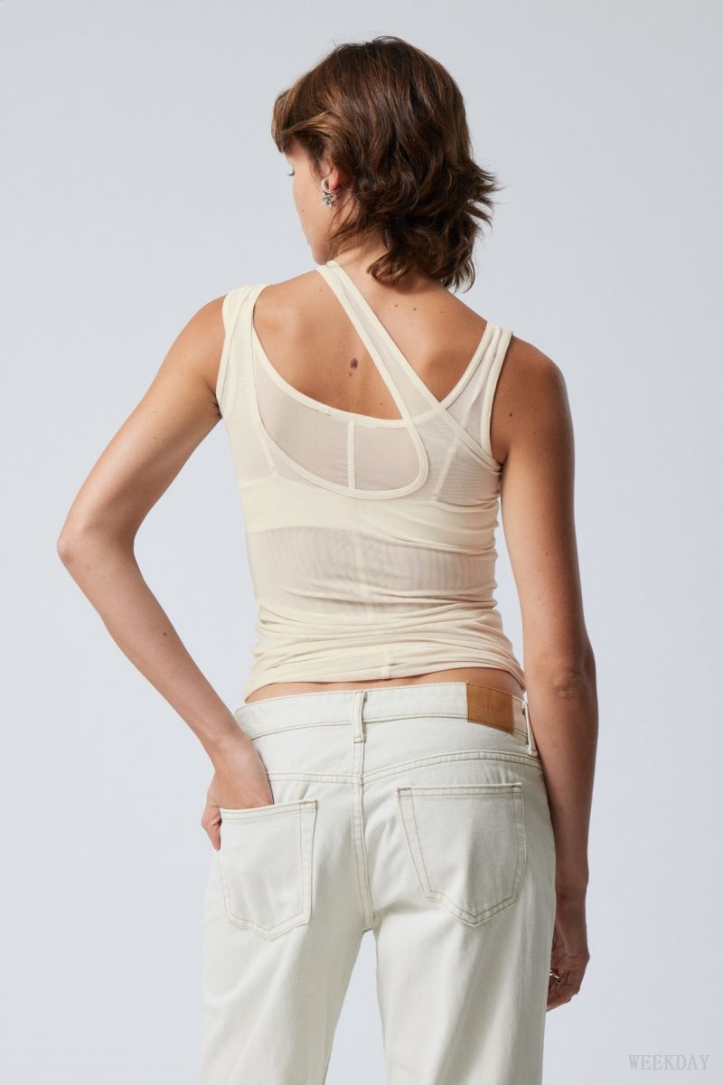 Beige Weekday Double Layer Tank | BHDI6647