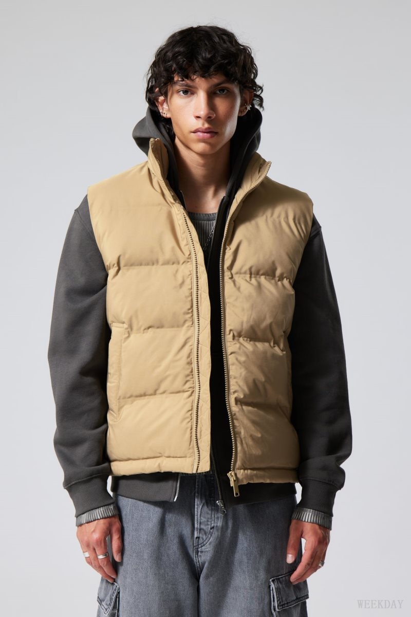 Beige Weekday Kip Puffer Vest | FTXW5254