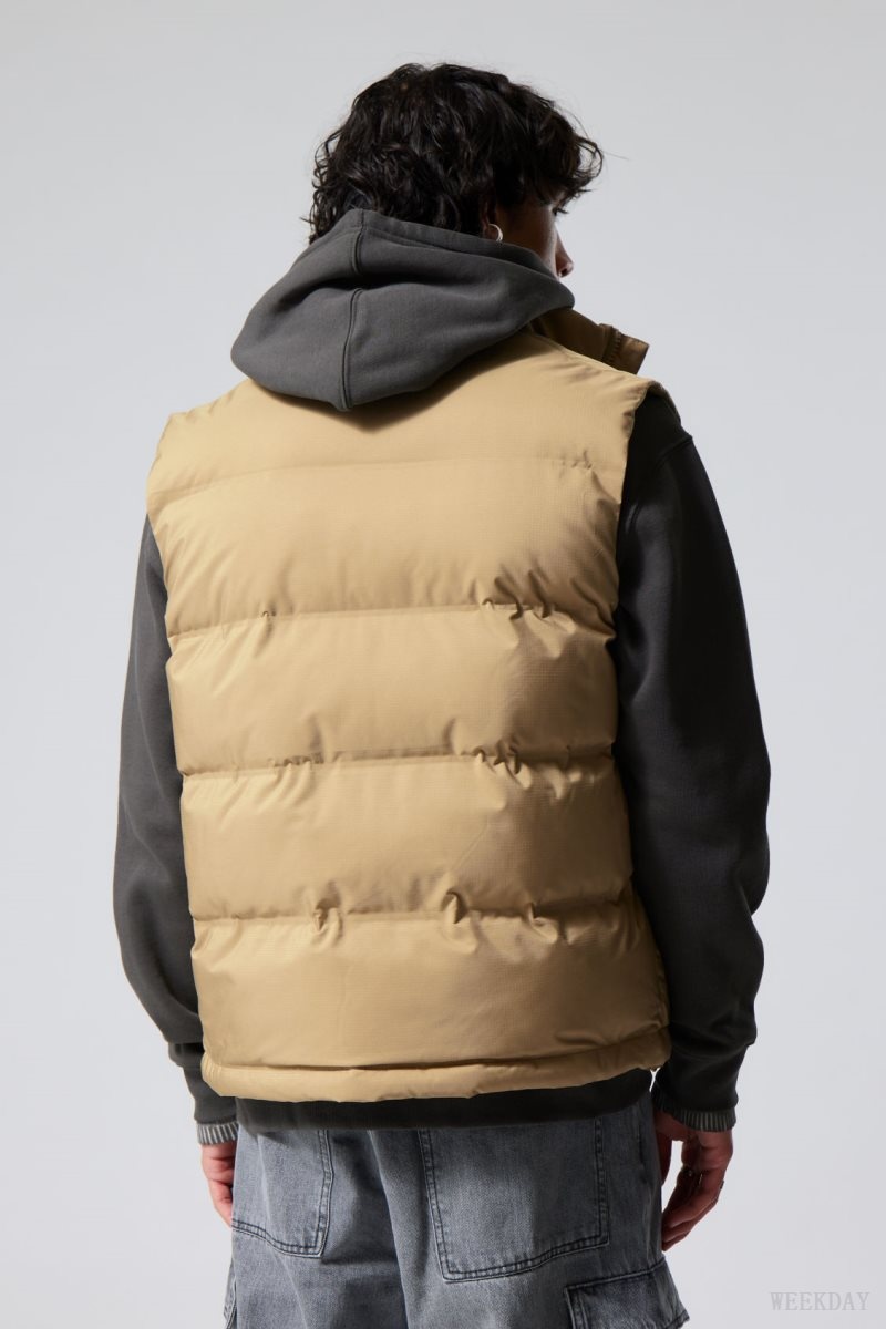 Beige Weekday Kip Puffer Vest | FTXW5254