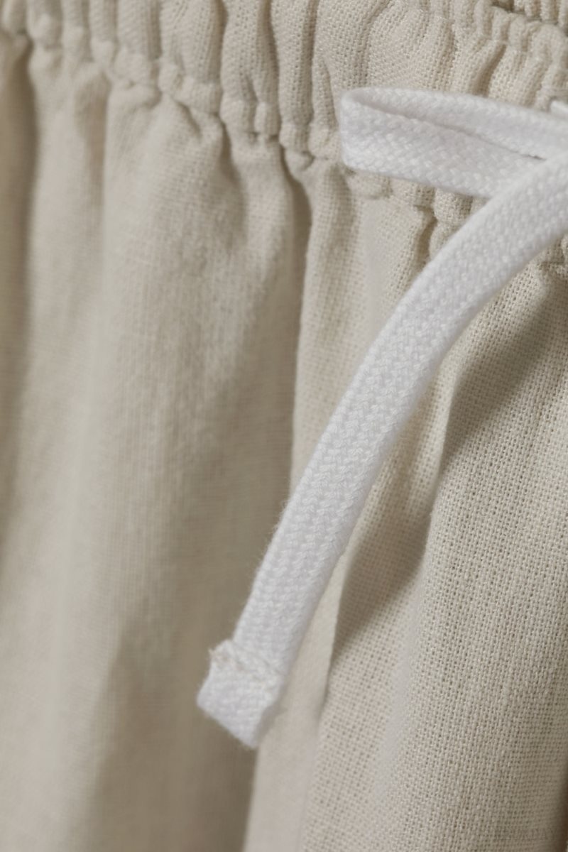 Beige Weekday Patrik Loose Linen Shorts | BLFV1551