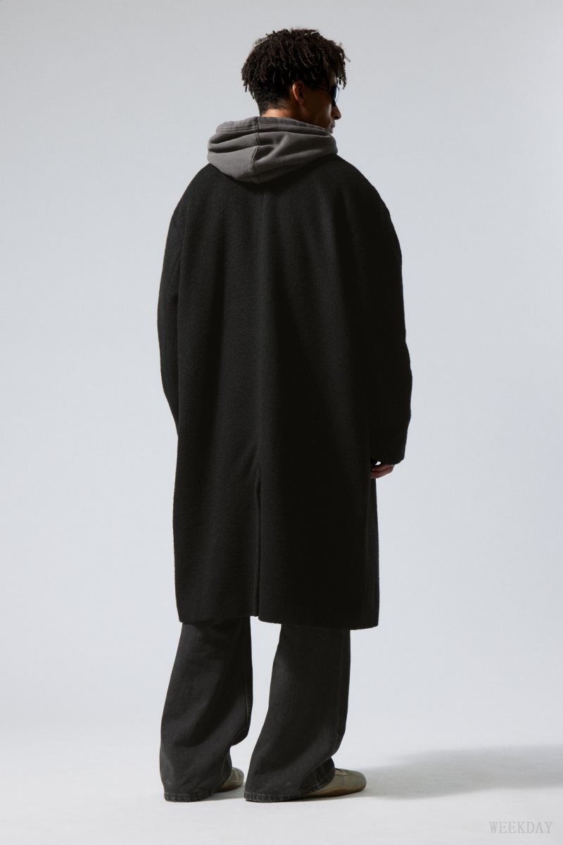 Black Weekday Albin Wool Coat | APRS5331