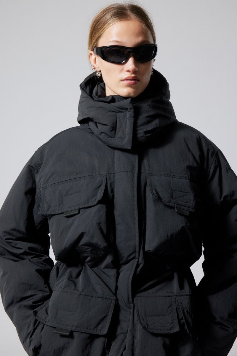 Black Weekday Attila Padded Parka | NXHG7805