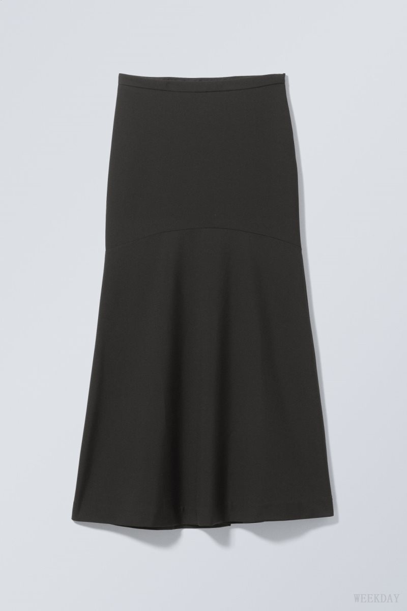 Black Weekday Base Long Skirt | PHNB8848