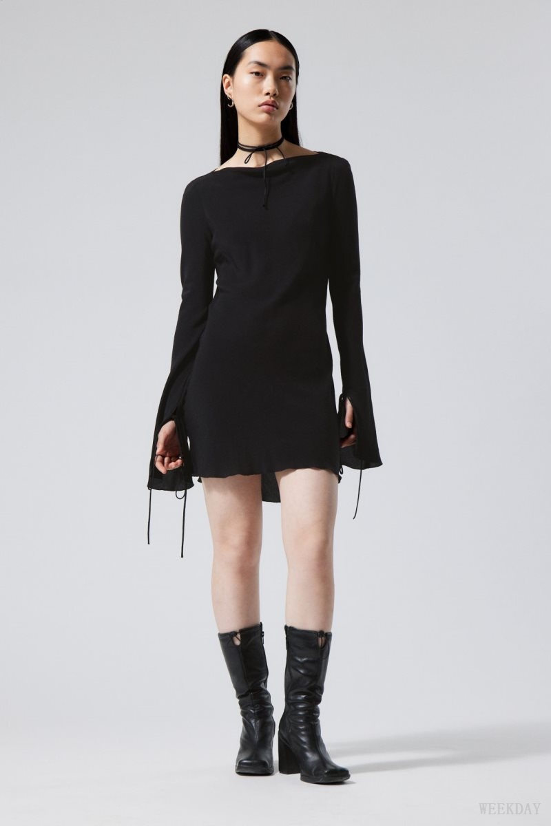 Black Weekday Bella Mini Dress | HQCD6884