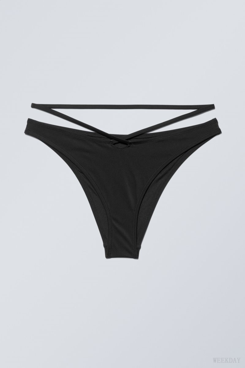 Black Weekday Brazilian Bikini Bottoms | RHXH8703