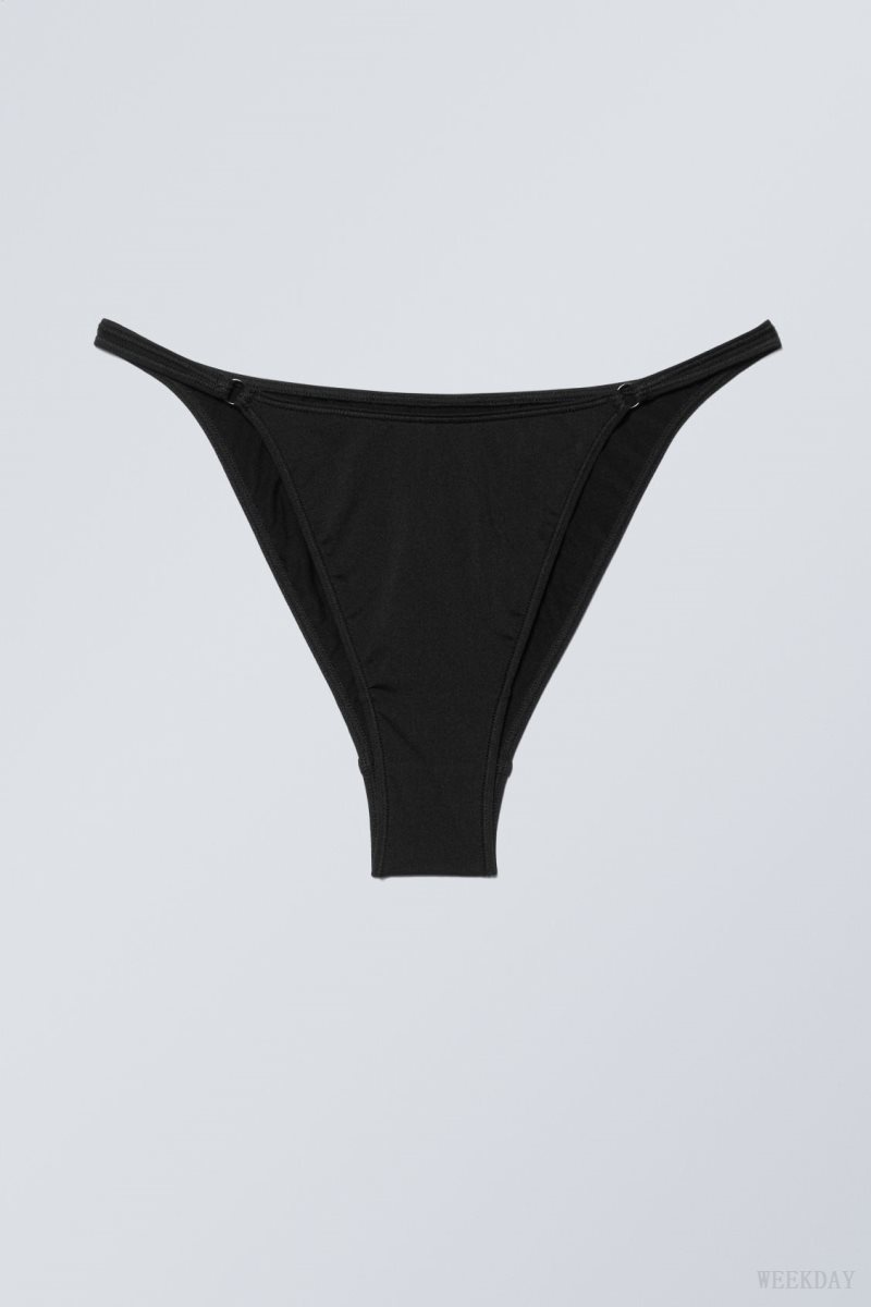 Black Weekday Carly Tanga Brazilian Brief Briefs | ITXT5076