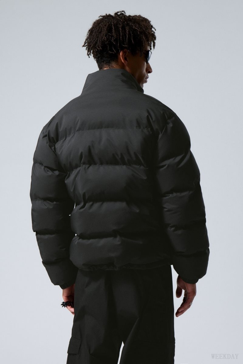 Black Weekday Cole Puffer Jacket | IOZH8553