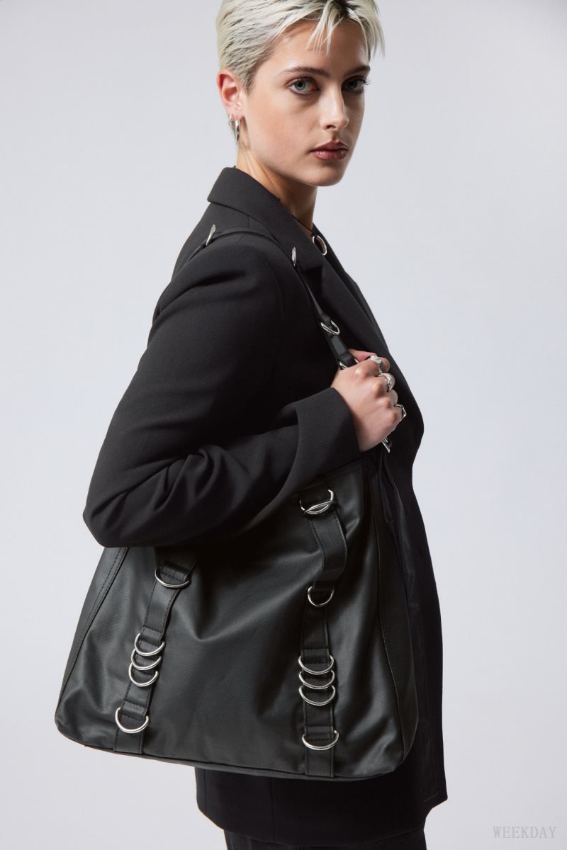 Black Weekday D-Ring Bag | UCAB7481