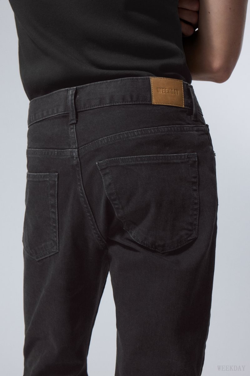 Black Weekday Easy Regular Straight Jeans | MOGQ6026