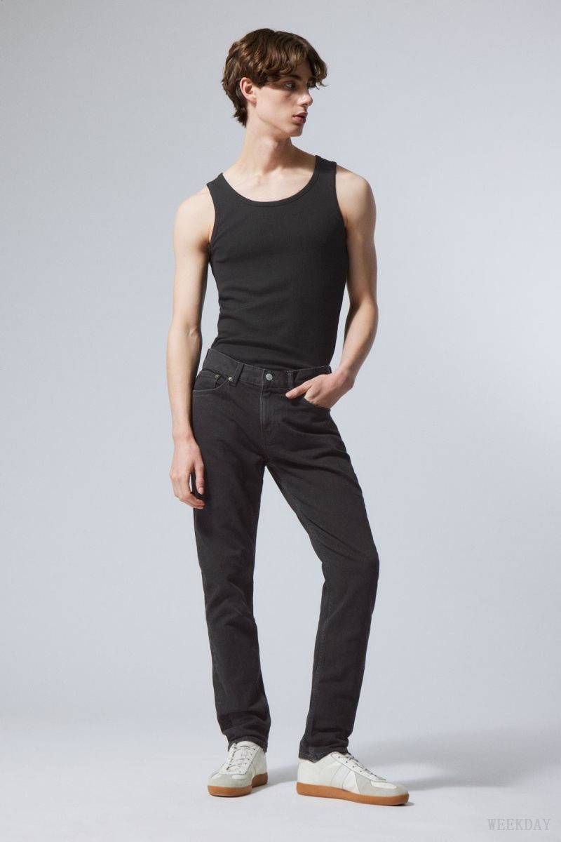 Black Weekday Easy Regular Straight Jeans | MOGQ6026