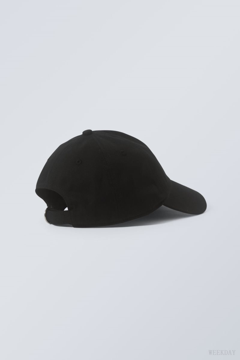 Black Weekday Essential Cotton Cap | PSOU5187