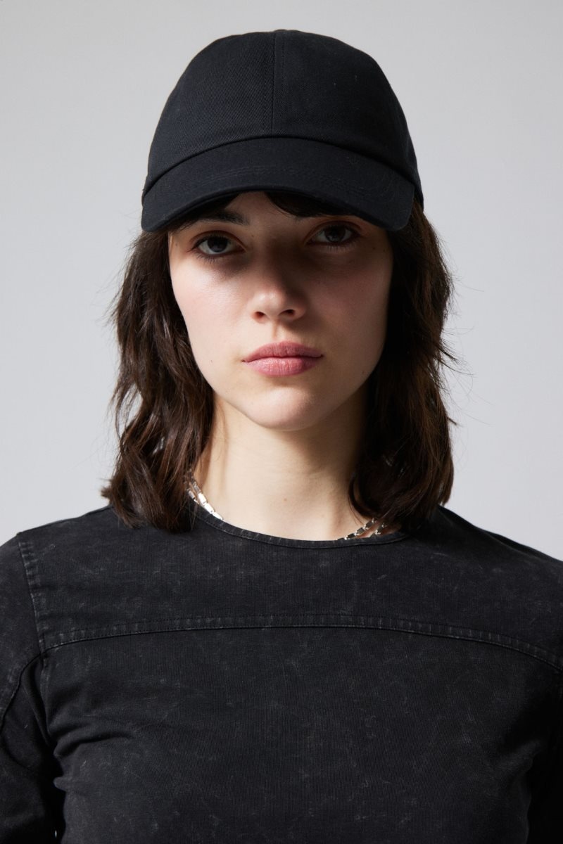 Black Weekday Essential Cotton Cap | SWFE2099