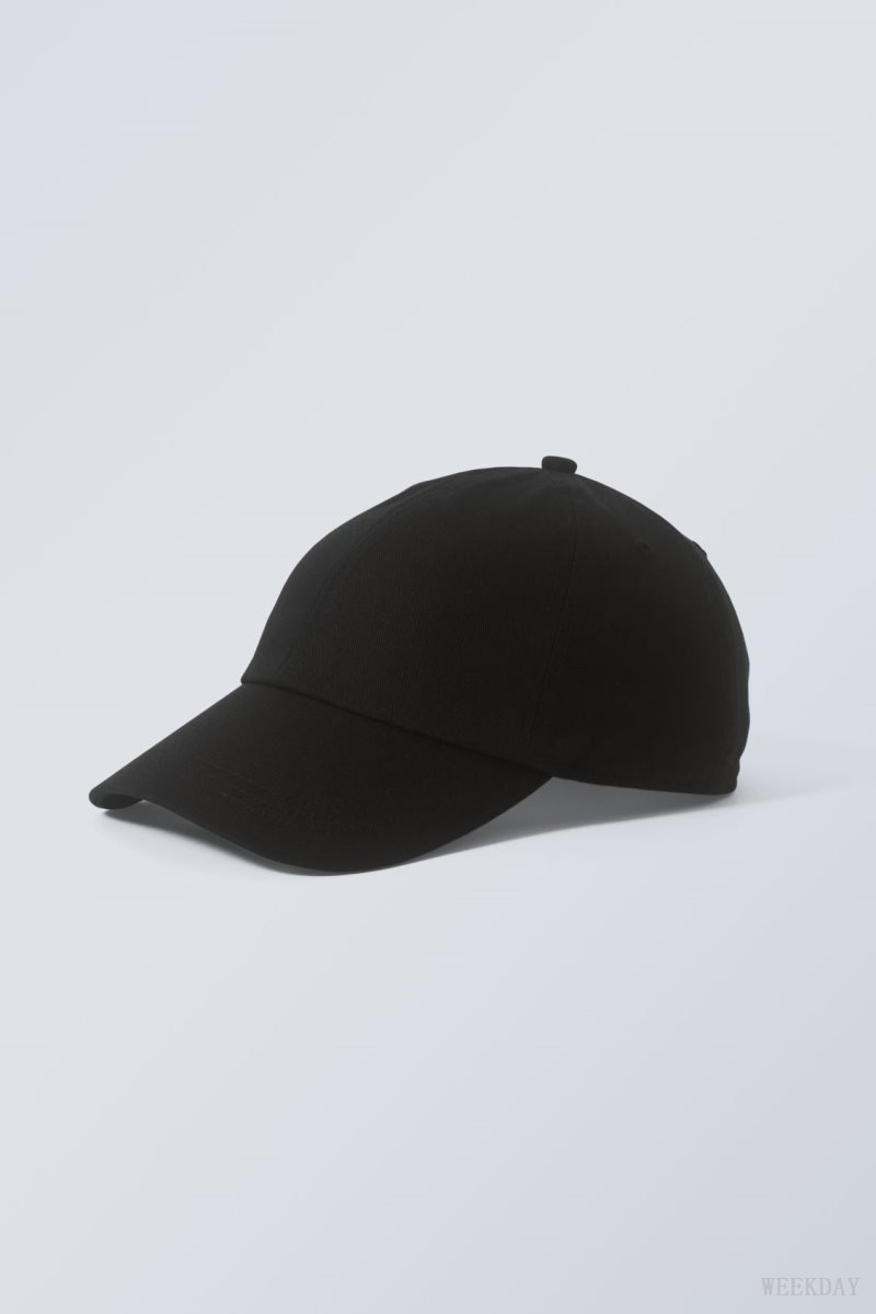 Black Weekday Essential Cotton Cap | SWFE2099