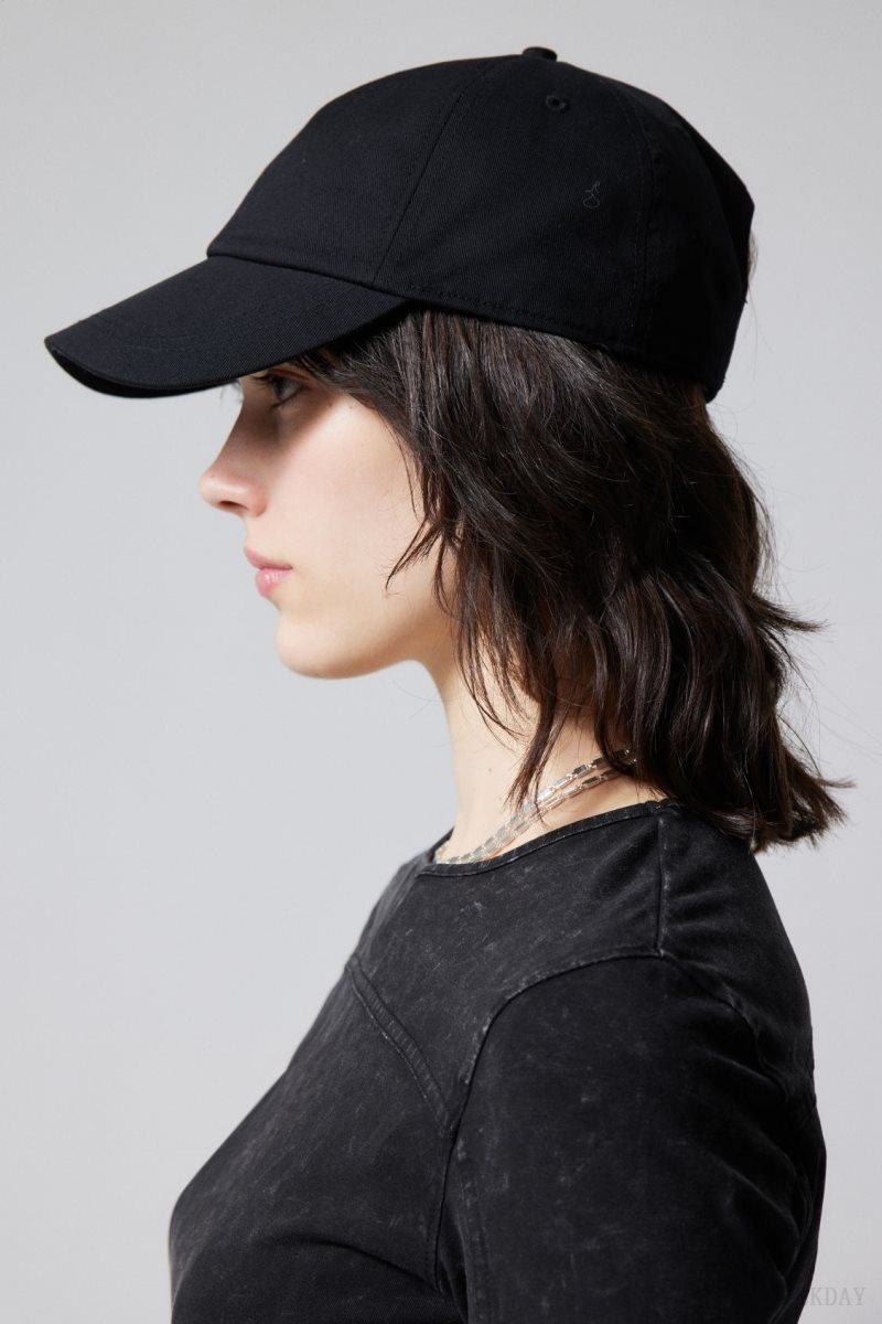 Black Weekday Essential Cotton Cap | SWFE2099