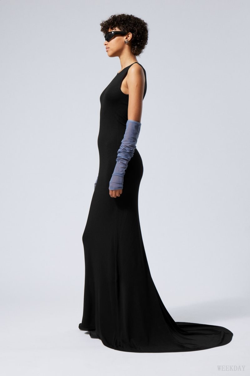 Black Weekday Eva Maxi Dress | RPFU9646