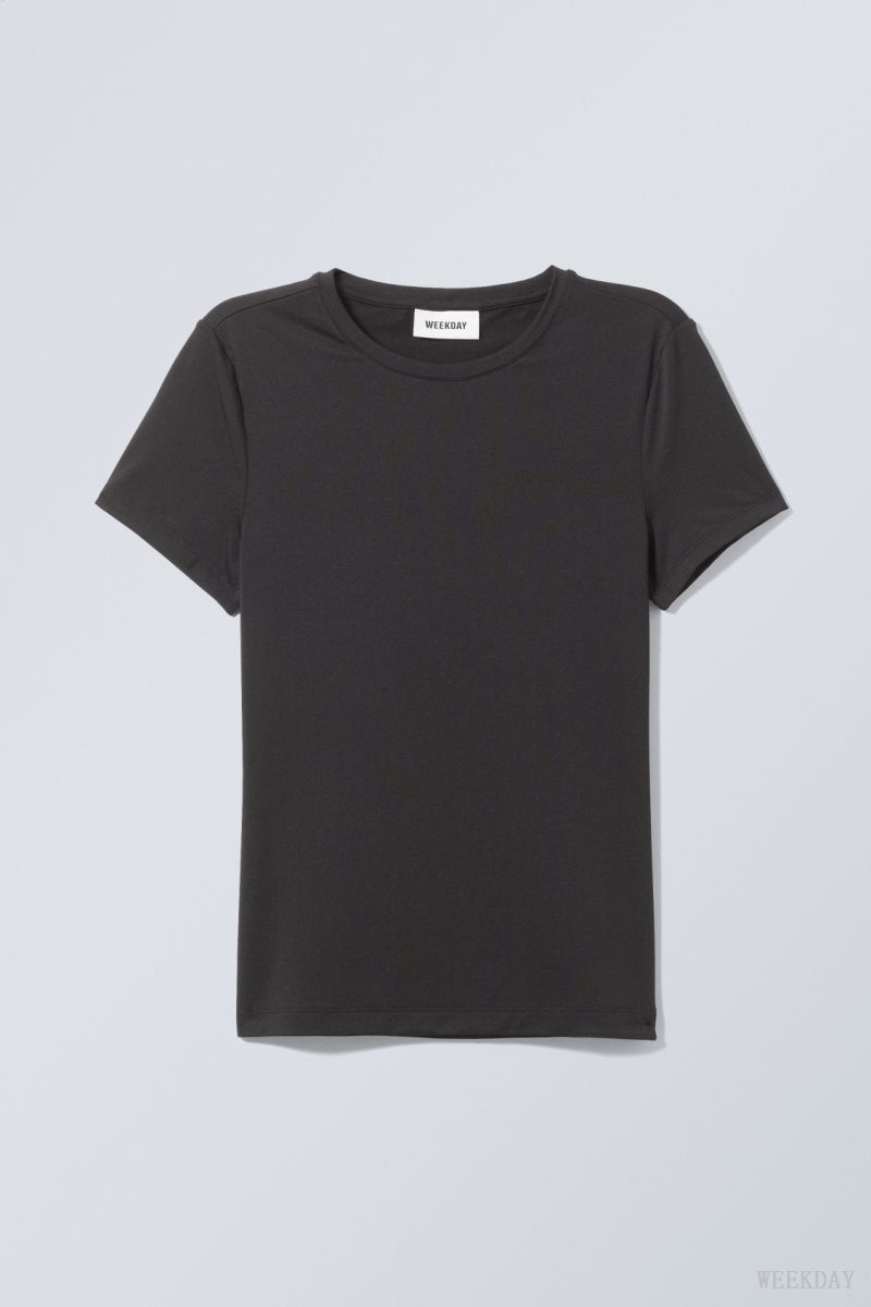 Black Weekday Fine T-shirt | COKV4688