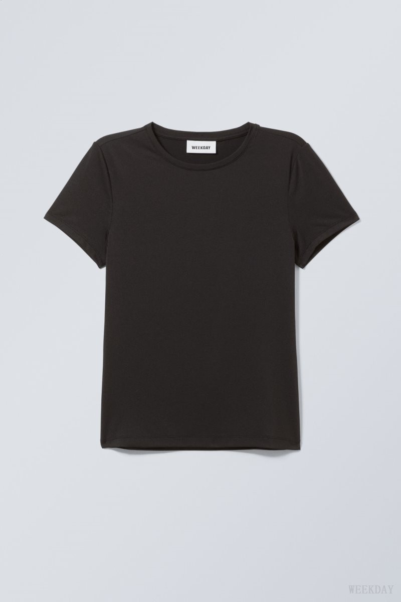 Black Weekday Fine T-shirt | COKV4688