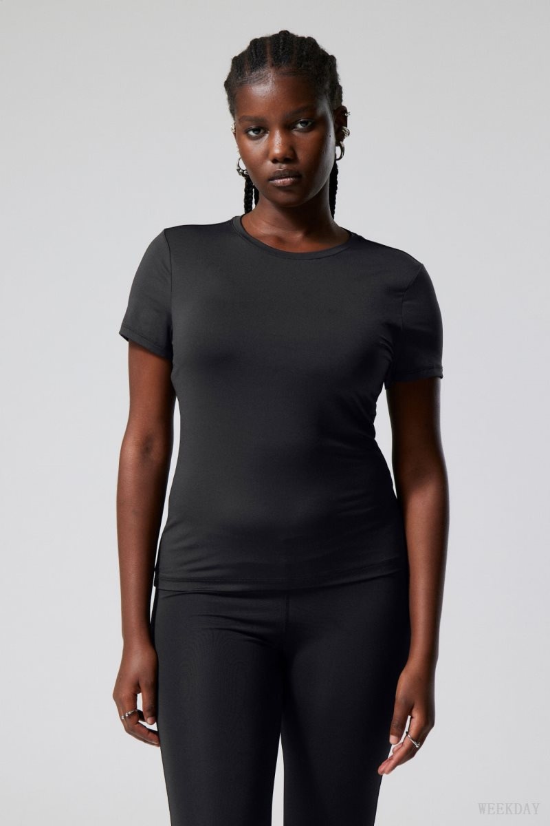 Black Weekday Fine T-shirt | COKV4688