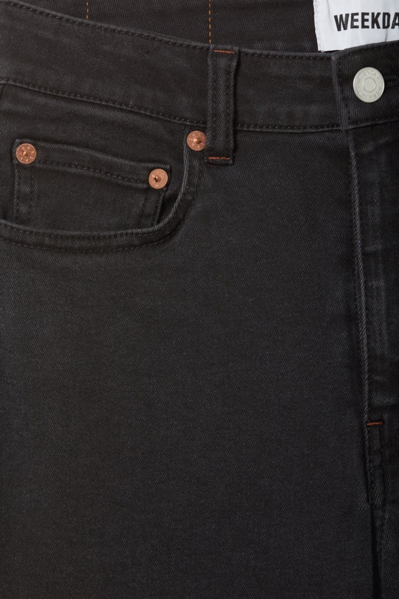 Black Weekday Glow Curve High Flared Jeans | DDNJ3015