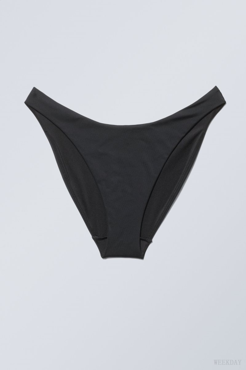 Black Weekday Highcut Bikini Bottoms | MMYT9658