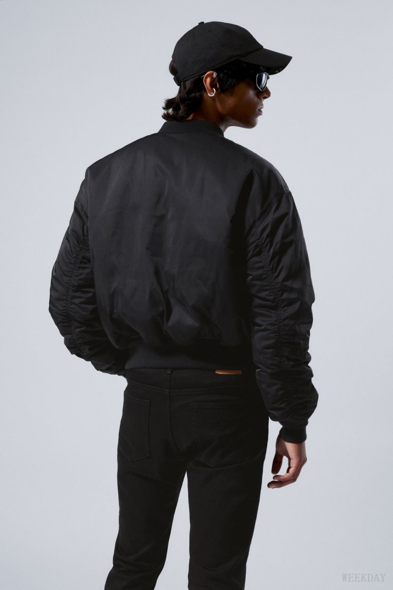 Black Weekday Jon Bomber Jacket | JWTK4167