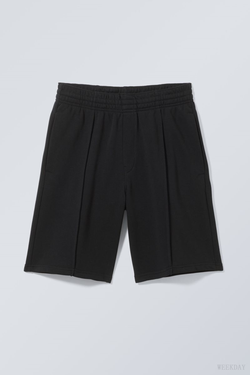 Black Weekday Ken Terry Lightweight Shorts | YTKU8489