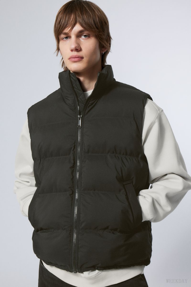 Black Weekday Kip Puffer Vest | SXSR6379