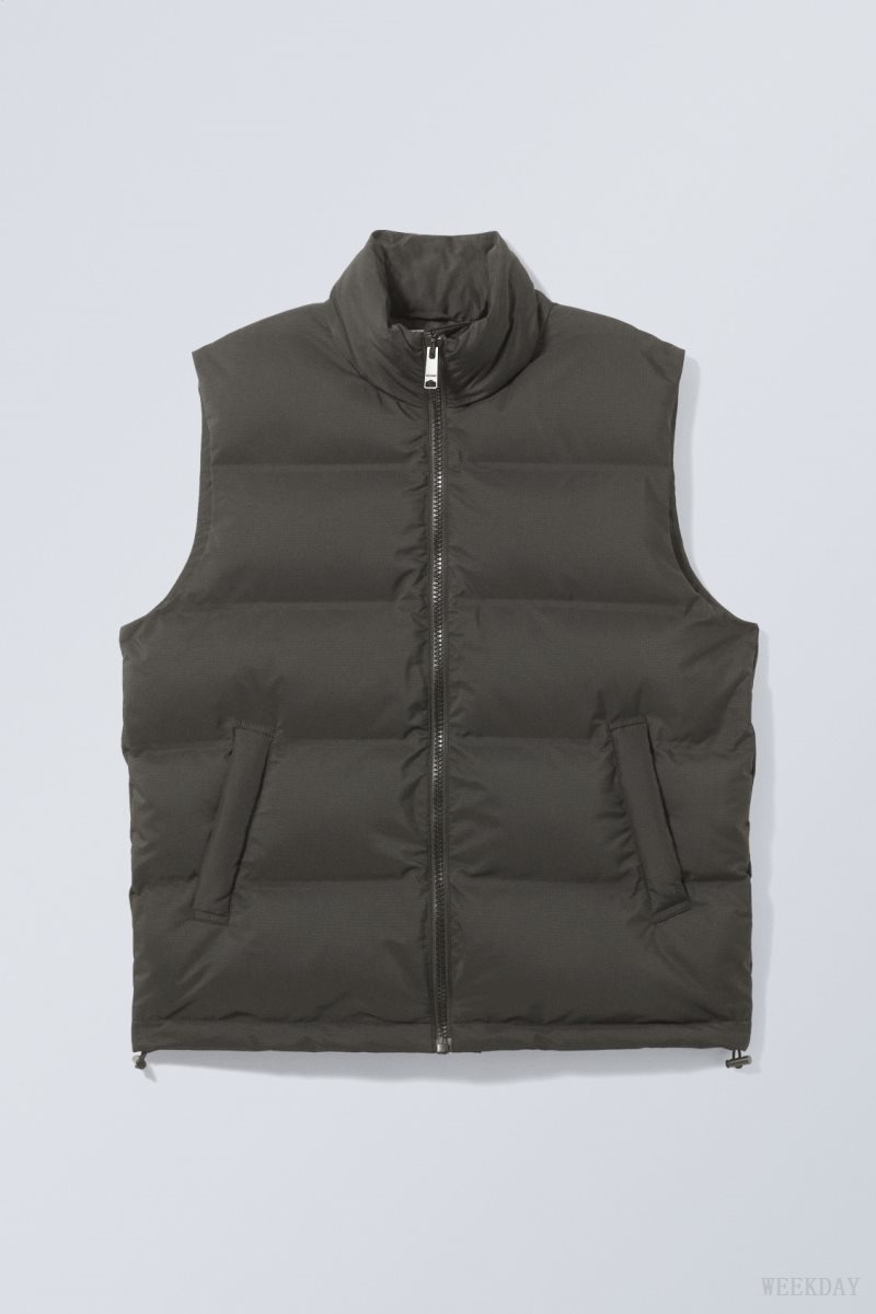 Black Weekday Kip Puffer Vest | SXSR6379