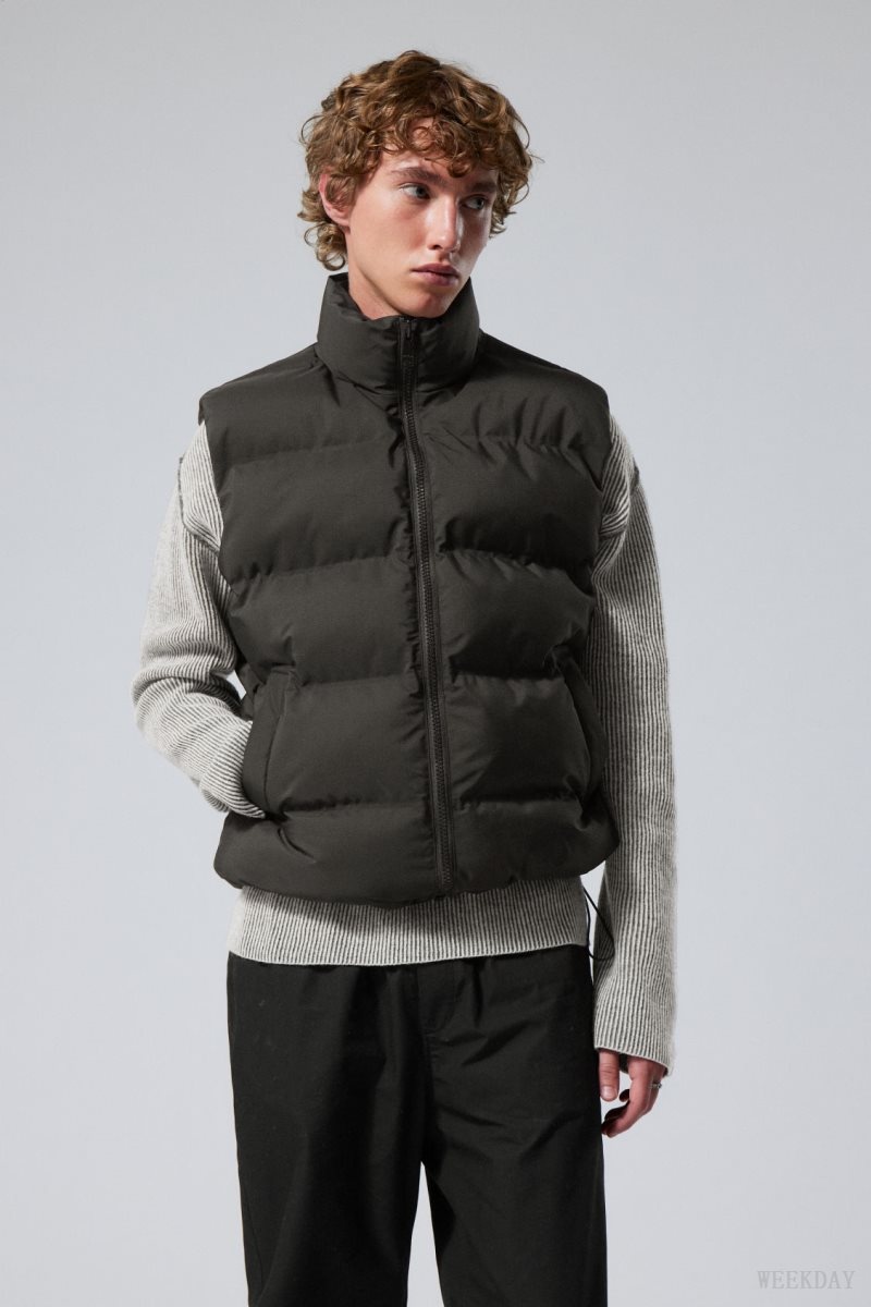 Black Weekday Kip Puffer Vest | SXSR6379