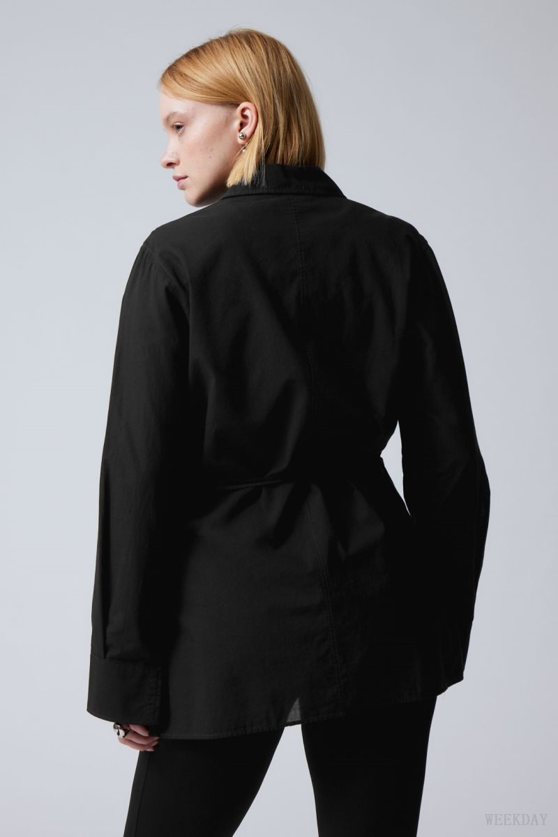 Black Weekday Magma Lightweight Shirt | EMVJ0723