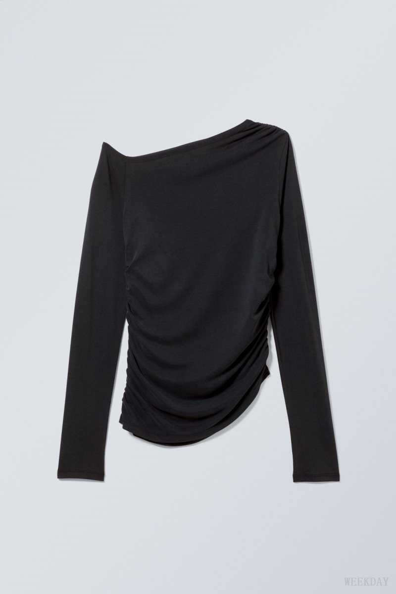 Black Weekday Main Asymmetric Long Sleeve | RBZR1003