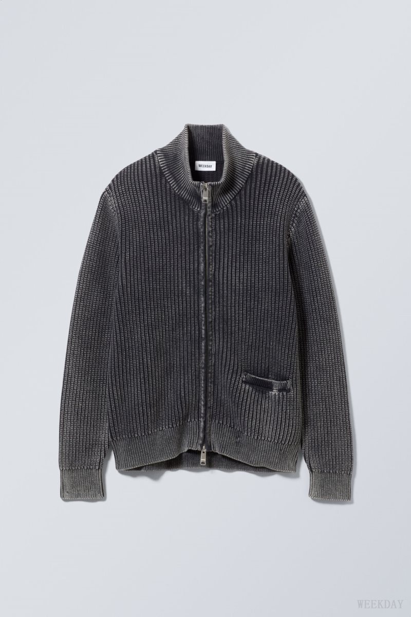 Black Weekday Mattias Regular Cardigan | CDVK1134