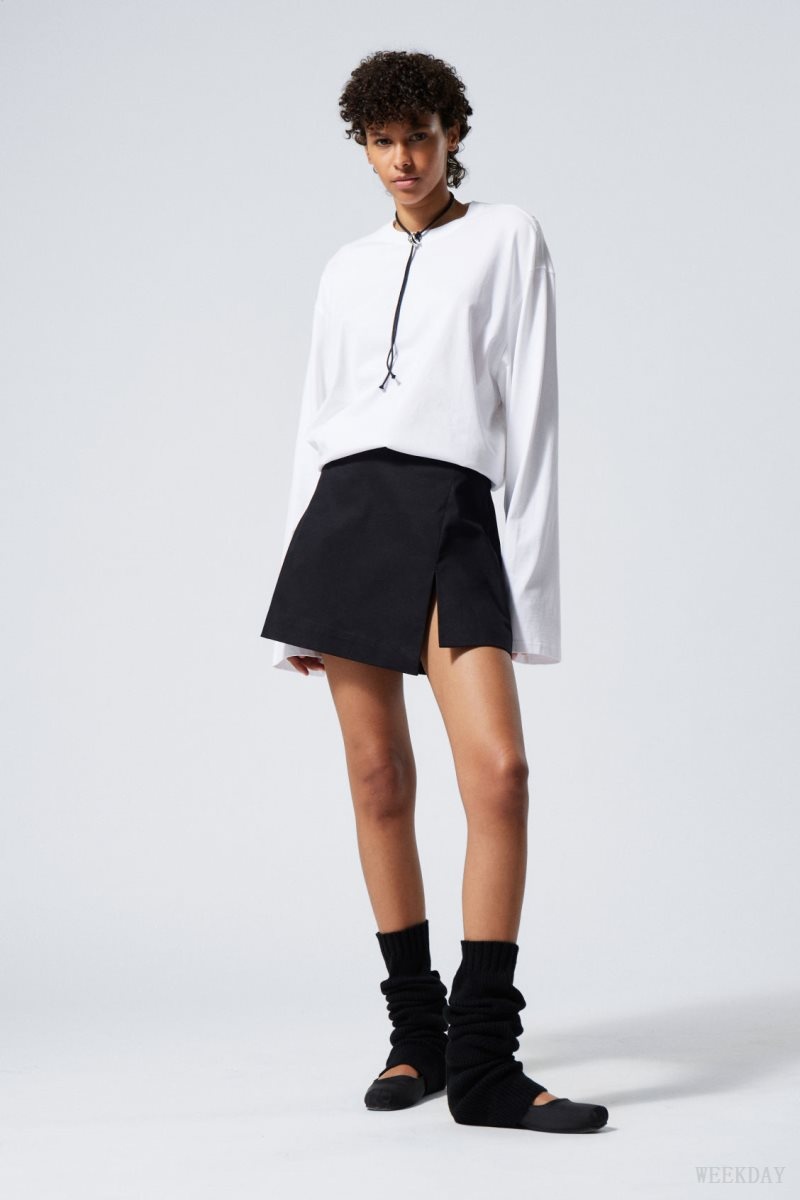 Black Weekday Mel Mini Skirt | POXZ3491