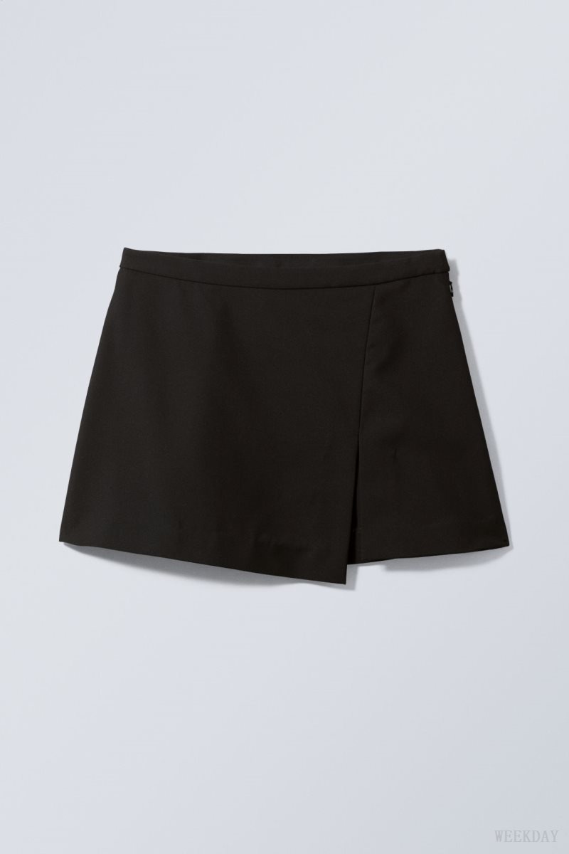 Black Weekday Mel Mini Skirt | POXZ3491