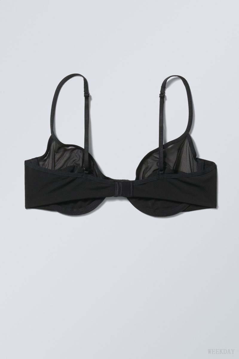 Black Weekday Molly Underwire Bra Bra | ADLT8326