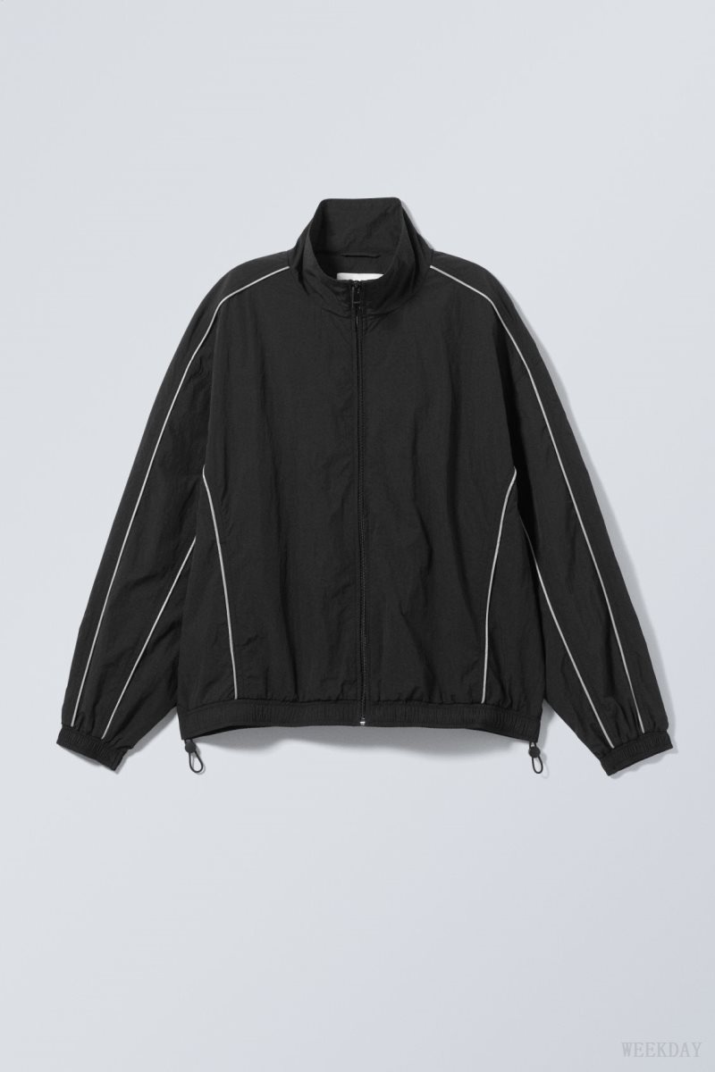 Black Weekday Nera Windbreaker Jacket | JQWI8159