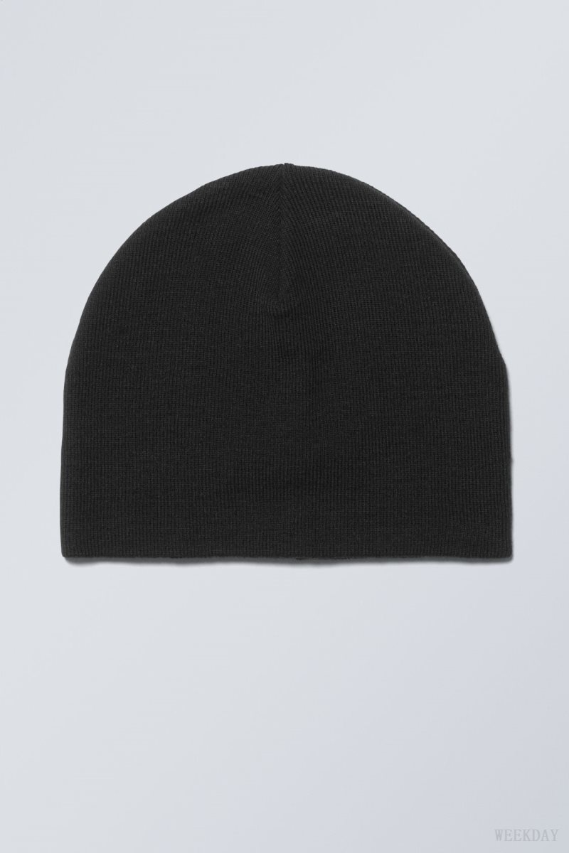 Black Weekday No Fold Beanie | EIPF8587