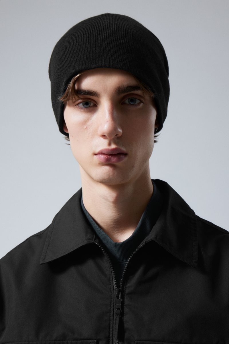 Black Weekday No Fold Beanie | EIPF8587