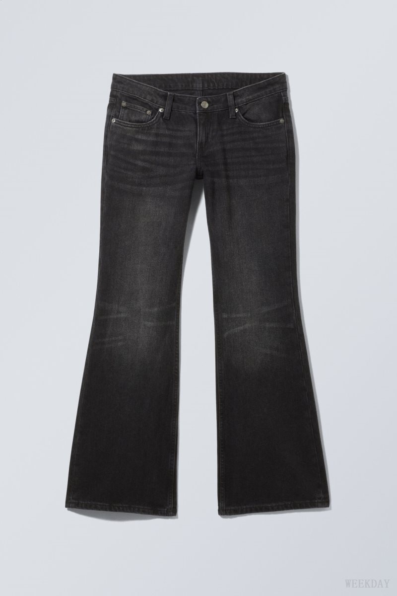 Black Weekday Nova Low Slim Bootcut Jeans | HGES0999