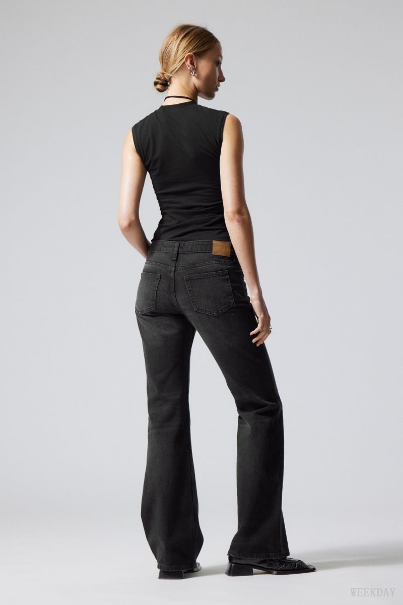 Black Weekday Nova Low Slim Bootcut Jeans | HGES0999