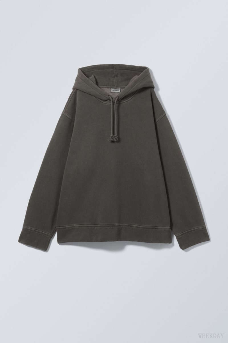 Black Weekday Oversized Heavyweight Hoodie | GNMP3426