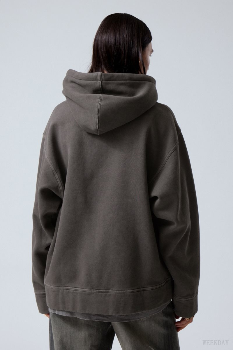 Black Weekday Oversized Heavyweight Hoodie | GNMP3426