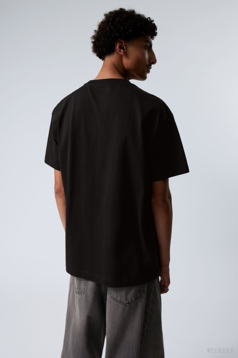 Black Weekday Oversized Heavyweight T-shirt | UUGS0516