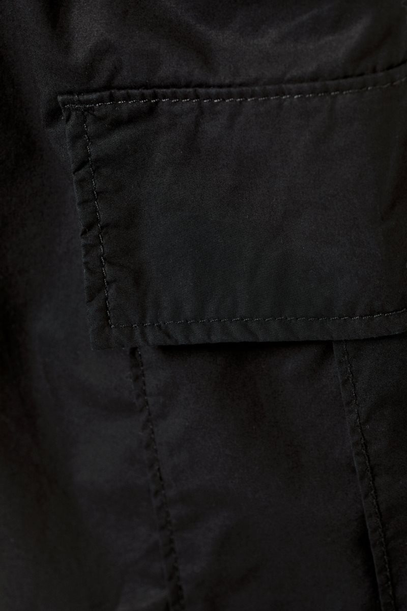 Black Weekday Parachute Loose Cargo Shorts | KYRC0245