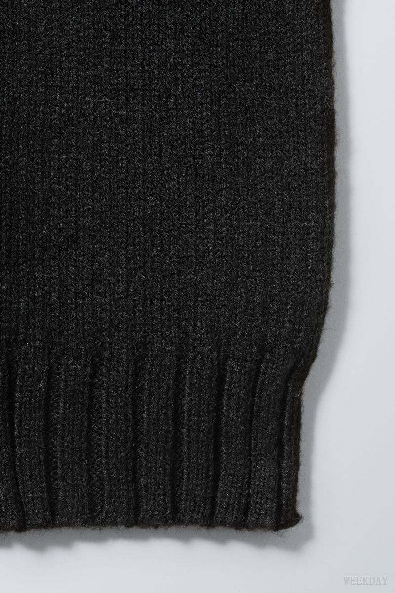 Black Weekday Rib Knit Leg Warmers | JIIM9055